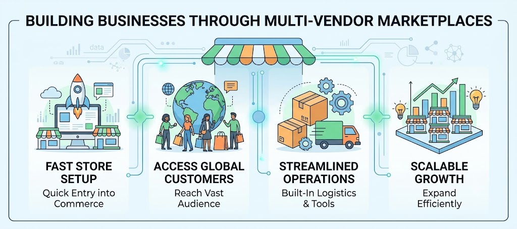 How Entrepreneurs Are Building Businesses Through Multi-Vendor Marketplaces